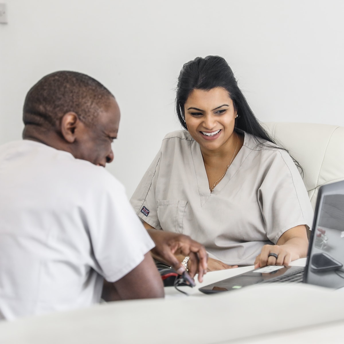 A patient consultation at London Dental Specialists