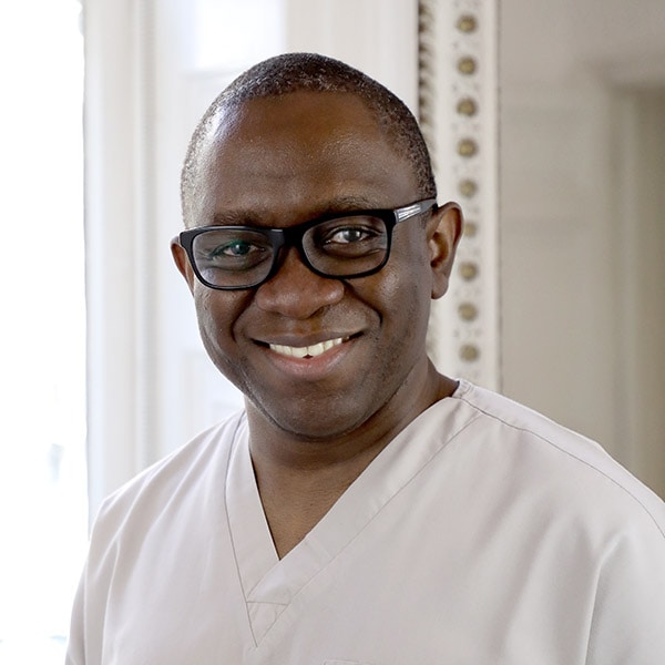 Photo of Dr Ope Sodeinde: A Periodontist Specialist Dentist staff member at London Dental Specialists in London, UK. Dr. Ope Sodeinde (who is in this photo) is the Principle Dentist and Doctor at London Dental Specialists: A Dental Clinic who are Dental Specialist Experts in London, UK