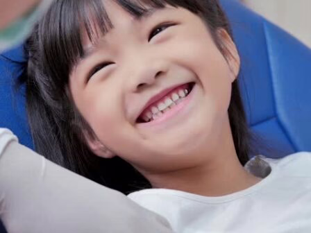 A child at the dentist