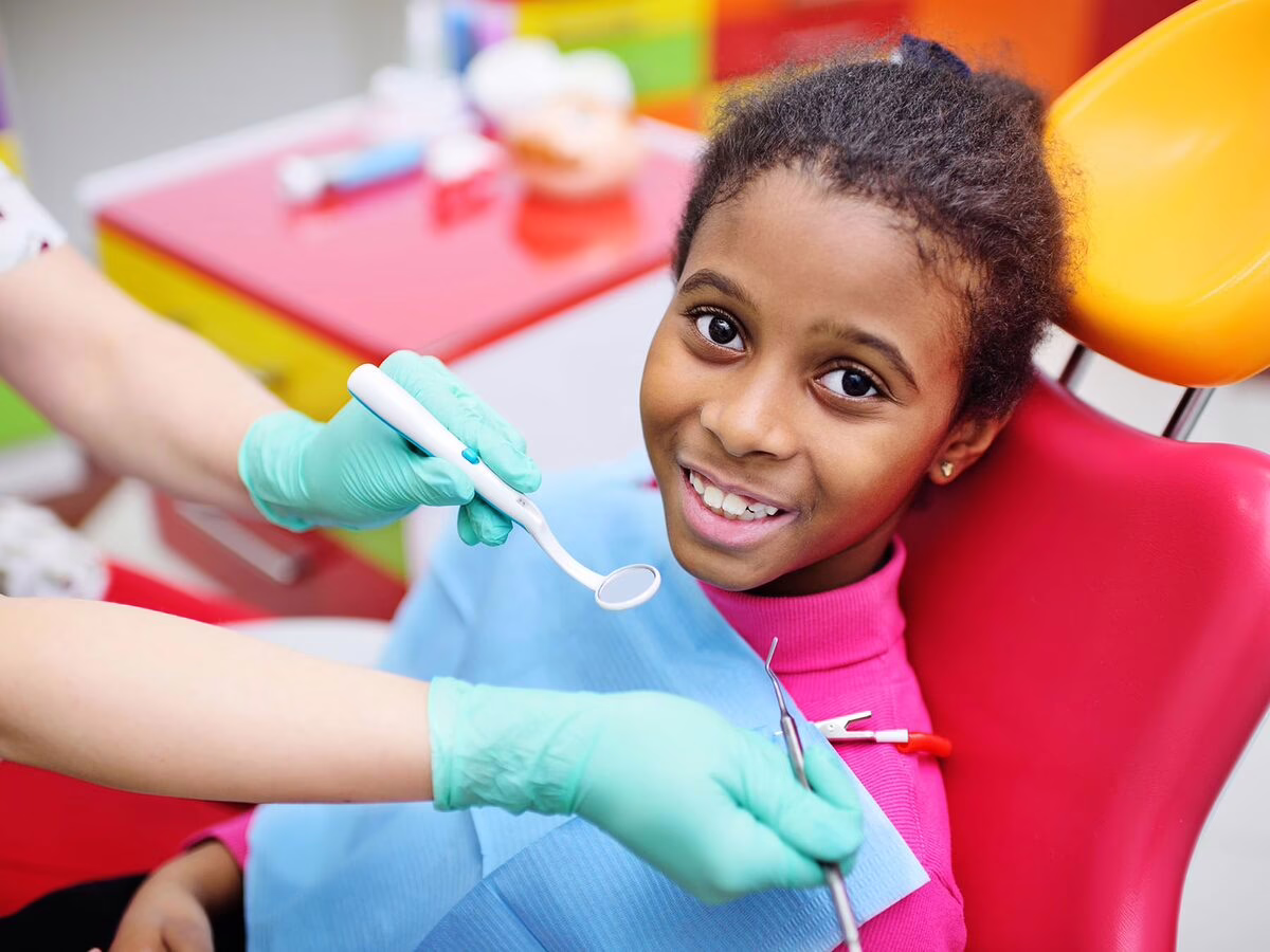 A child at the dentist